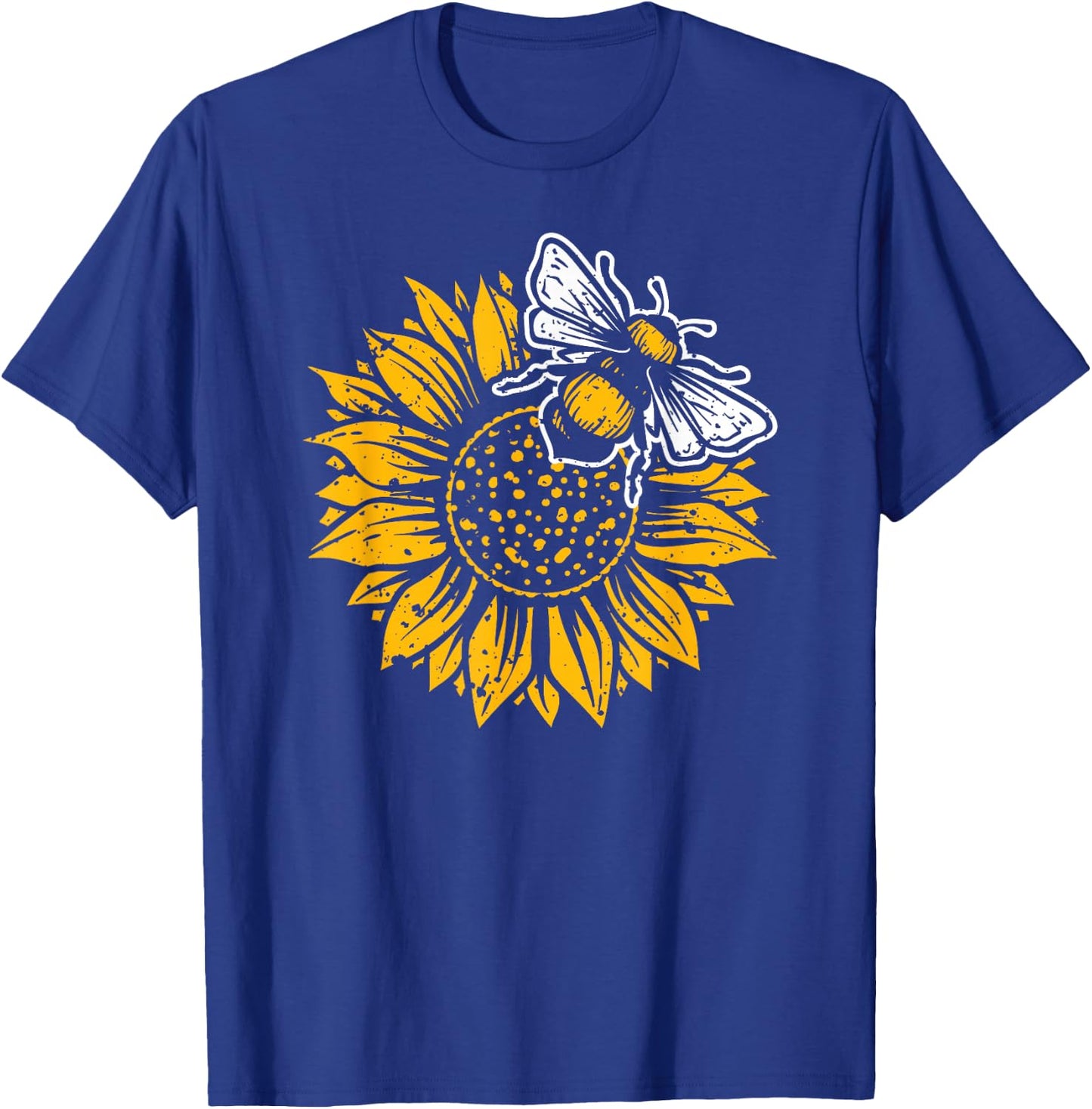 Bumblebee Sunflower Springtime Save The Bees Honeybee T-Shirt - T-Shirt | Royal
