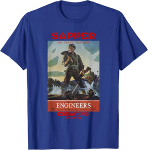 Sapper Army Combat Engineer Corps Veterans and Military T-Shirt - T-Shirt | Royal