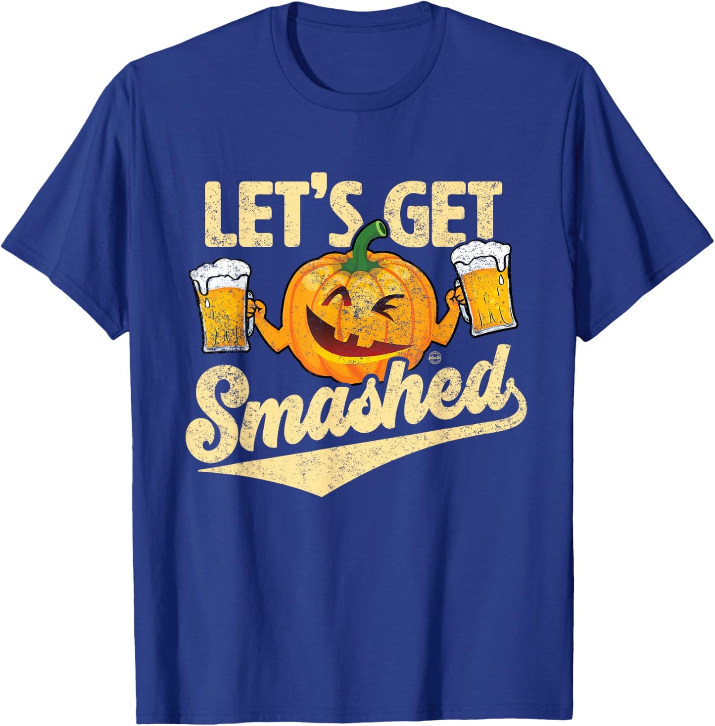 Lets Get Smashed Funny Pumpkin Beer Halloween T-Shirt - T-Shirt | Royal