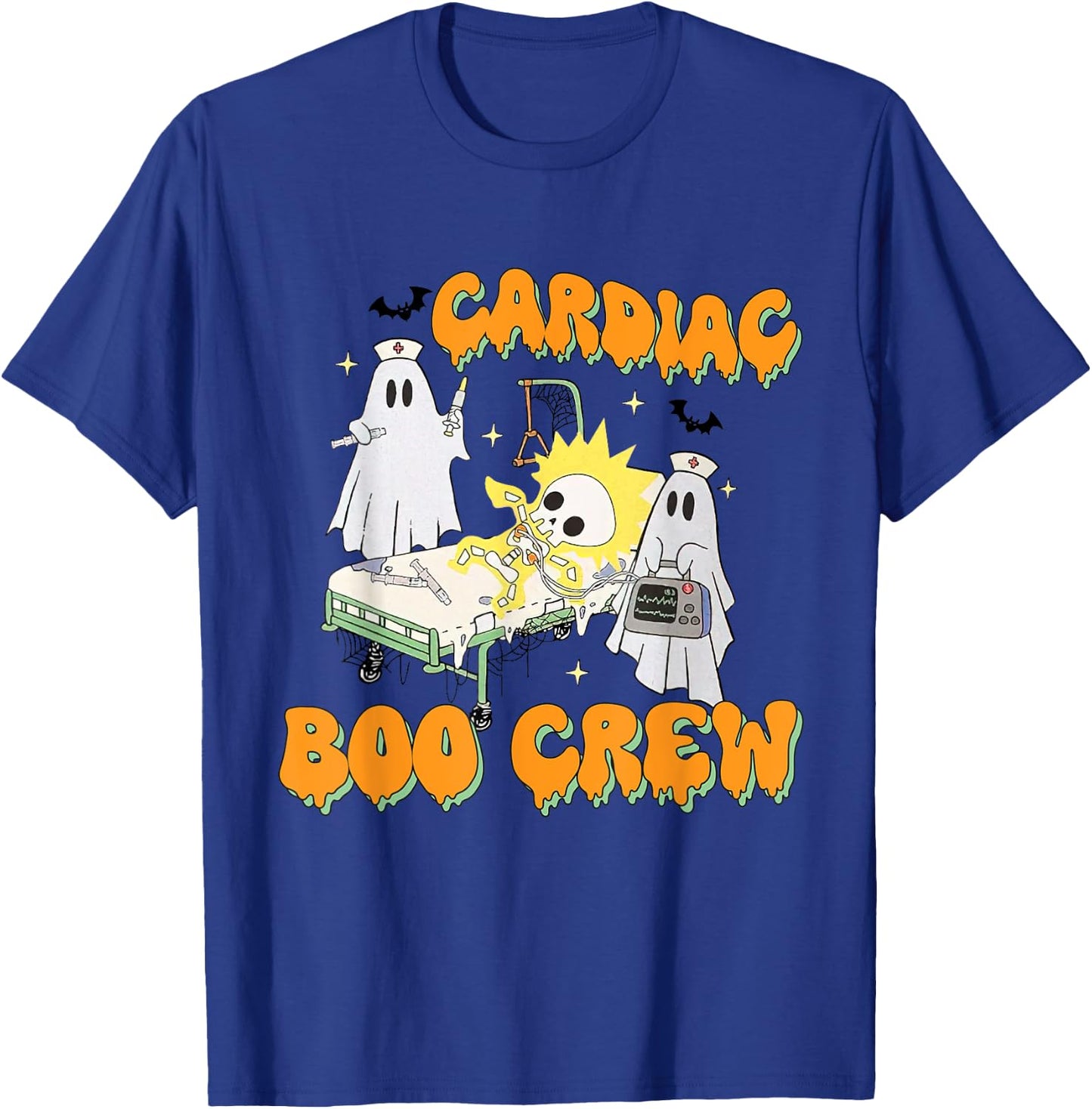 Cardiac Nurse Boo Crew Cardiac Nurse Halloween Costume T-Shirt - T-Shirt | Royal