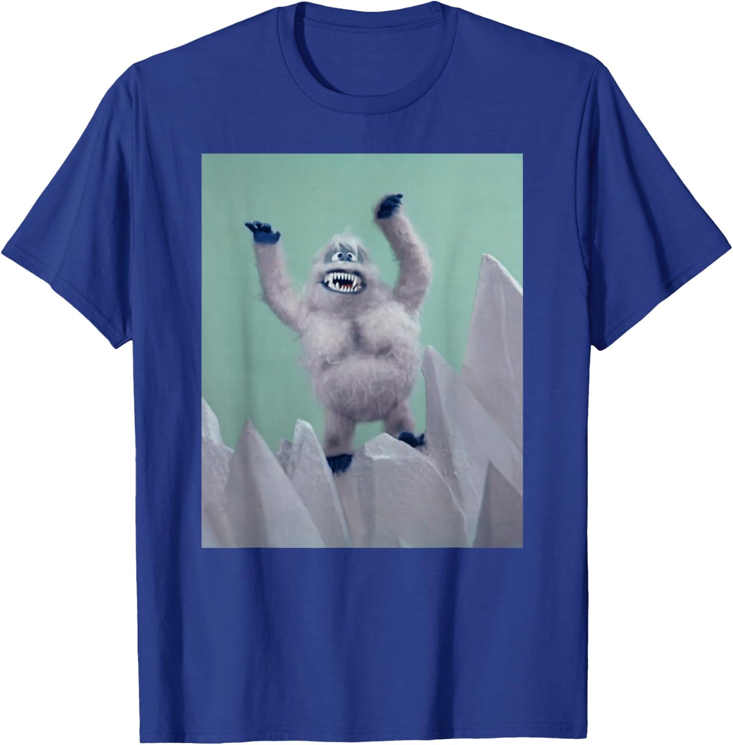 Funny Retro TV Shirts Retro Abominable Snowman - Black -Adults Classic Fit Short Sleeve Christmas - Small T-Shirt - T-Shirt | Royal
