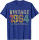 Vintage 1964 Limited Edition 61st Birthday Gifts 61 Year Old T-Shirt - T-Shirt | Royal