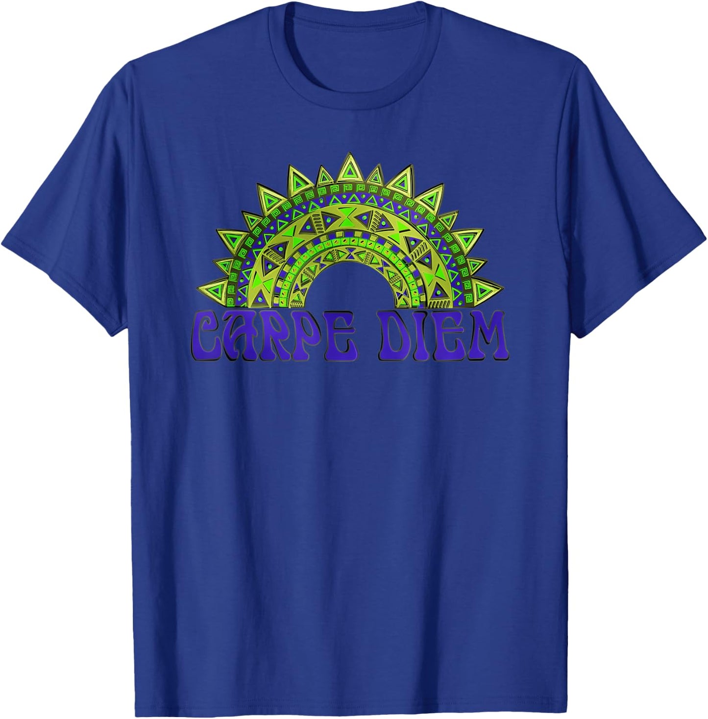 CARPE DIEM Latin - Indigenous Mandala 6 - Fan Fun T-Shirt - T-Shirt | Royal