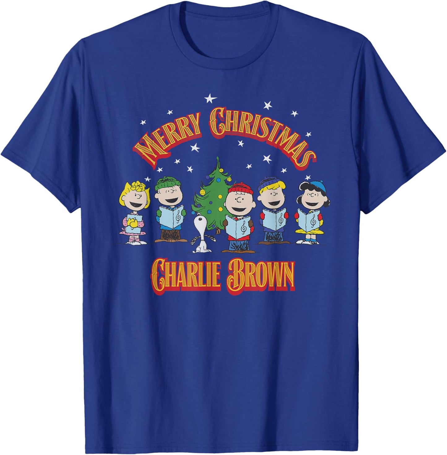 Peanuts Charlie Brown Merry Christmas Carol T-Shirt - T-Shirt | Royal