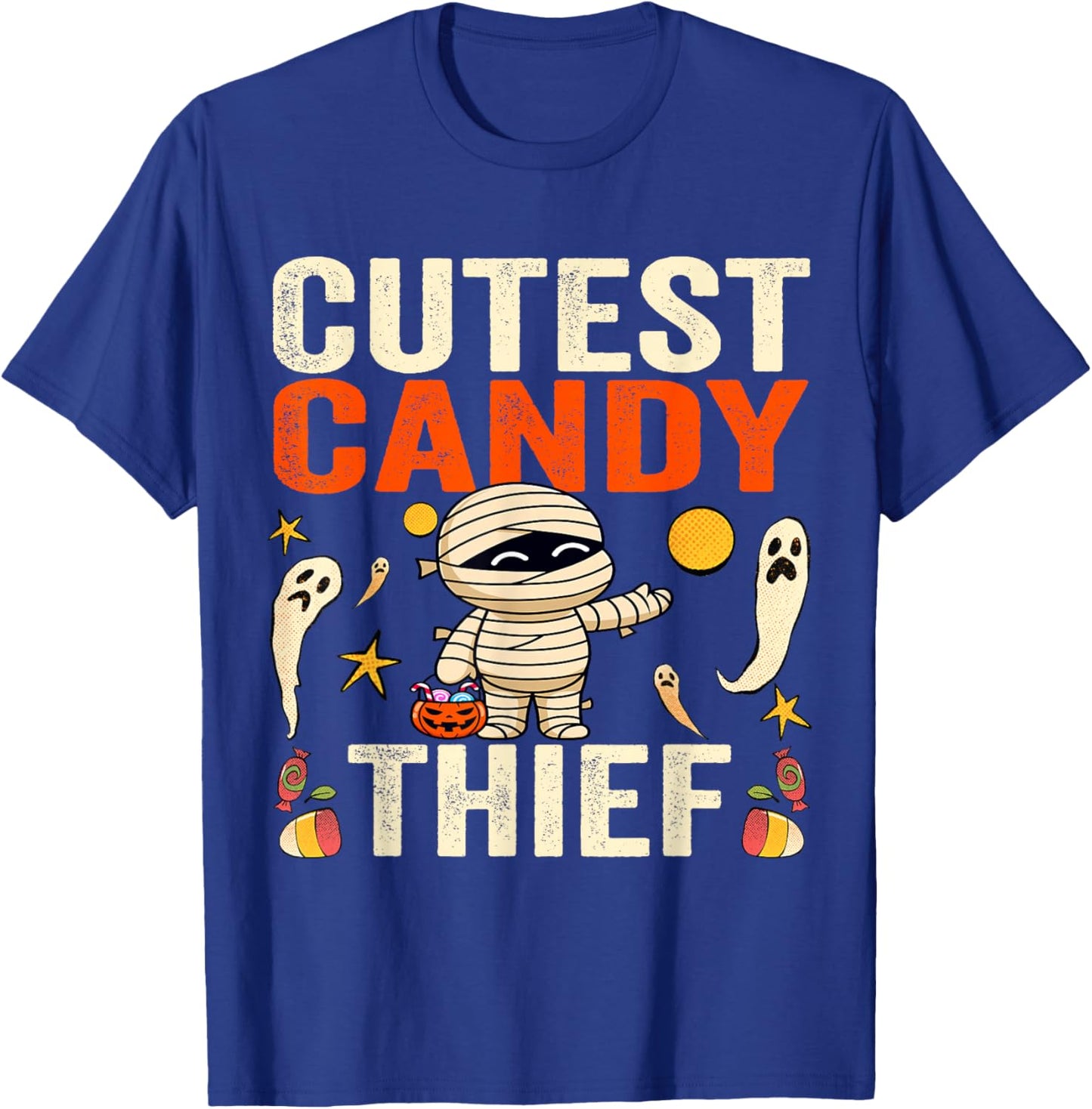 Cutest Candy Thief Funny Trick-Or-Treat Halloween Kids T-Shirt - T-Shirt | Royal