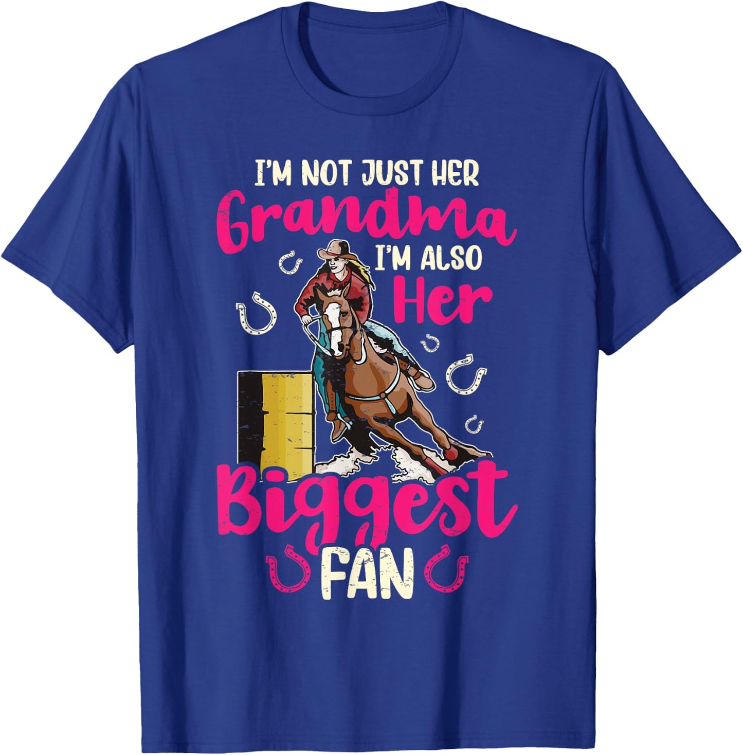 Grandma Barrel Racer Fan Barrel Racing Horse Rodeo Women T-Shirt - T-Shirt | Royal