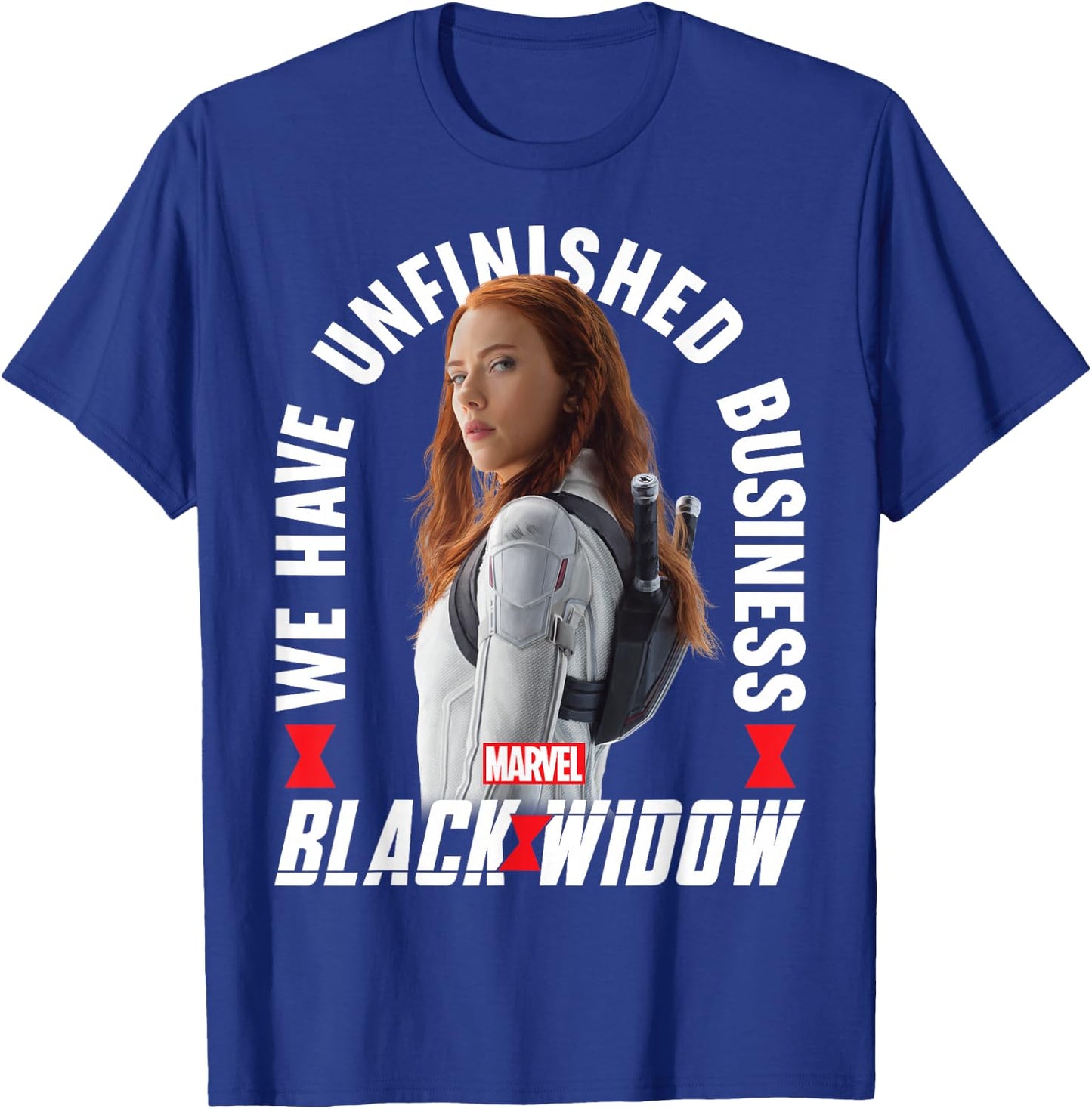 Marvel Black Widow Unfinished Business Portrait T-Shirt - T-Shirt | Royal
