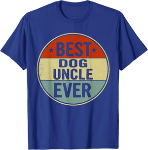 Best Dog Uncle Ever Retro Style Cool Bday Gift Dog Uncle T-Shirt - T-Shirt | Royal