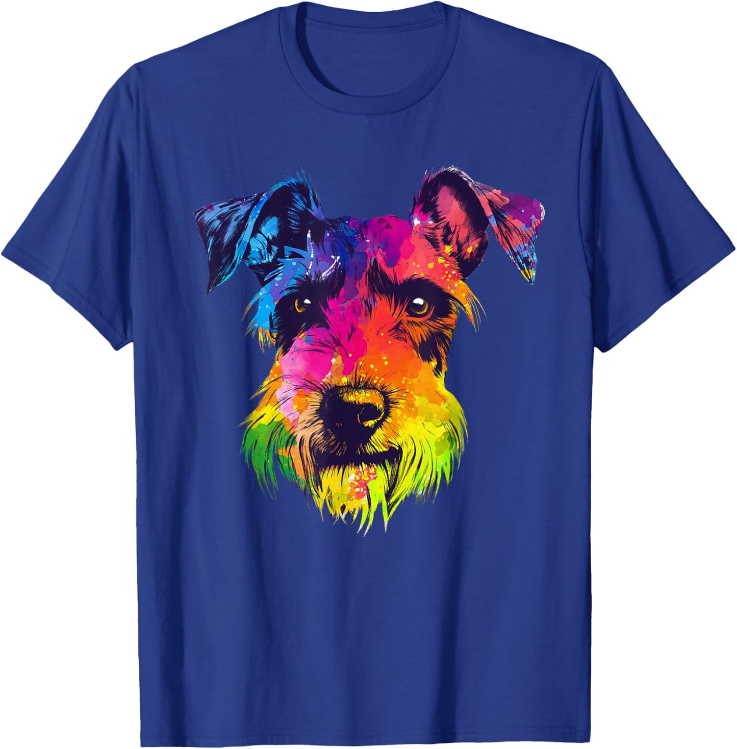 Mini Schnauzer Art Women Miniature Schnauzer Lovers T-Shirt - T-Shirt | Royal
