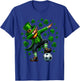 St Patricks Day Boy Men Soccer Sports Dabbing Leprechaun T-Shirt - T-Shirt | Royal