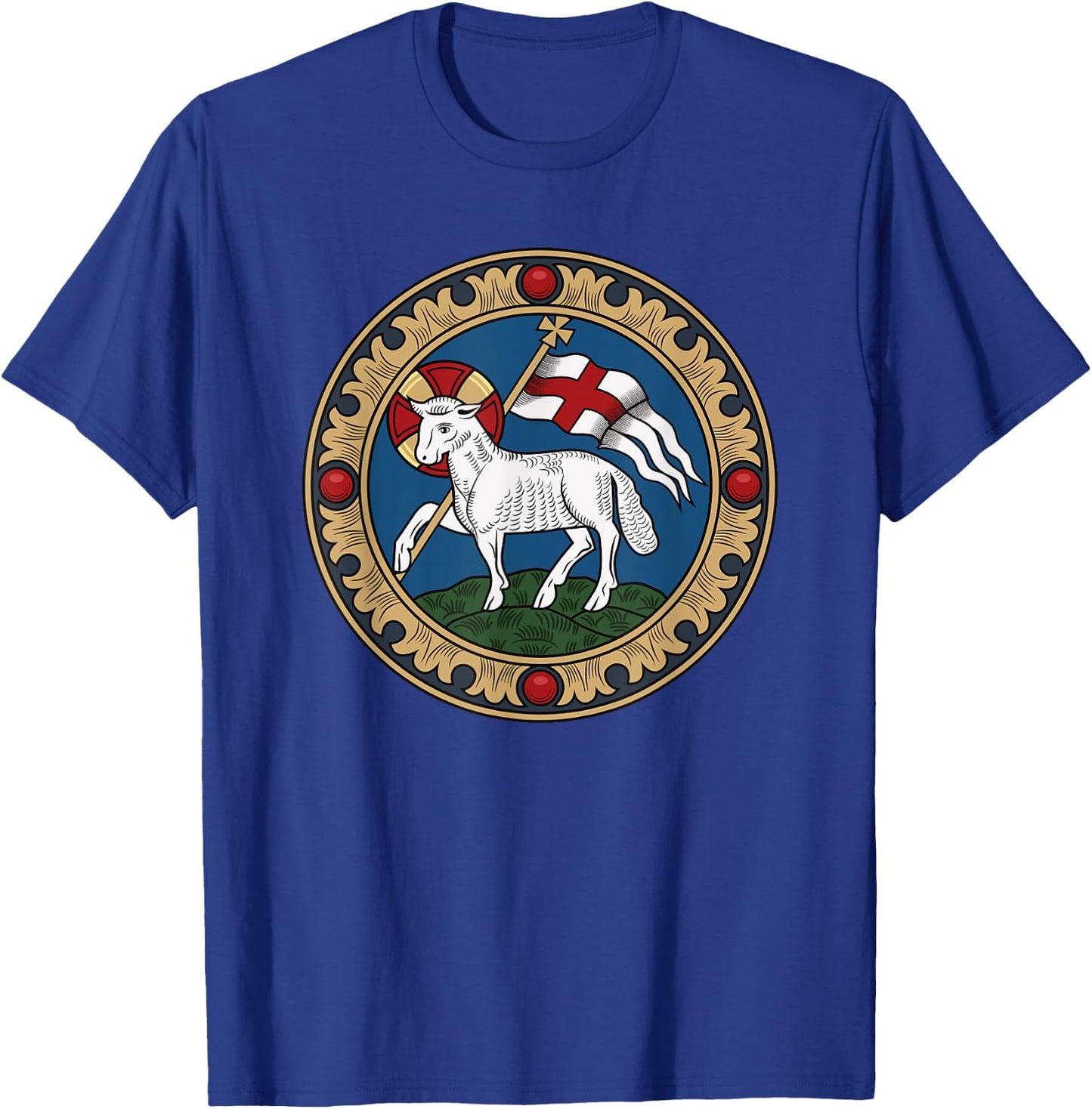Agnus Dei Lamb of God Jesus Christ T-Shirt - T-Shirt | Royal