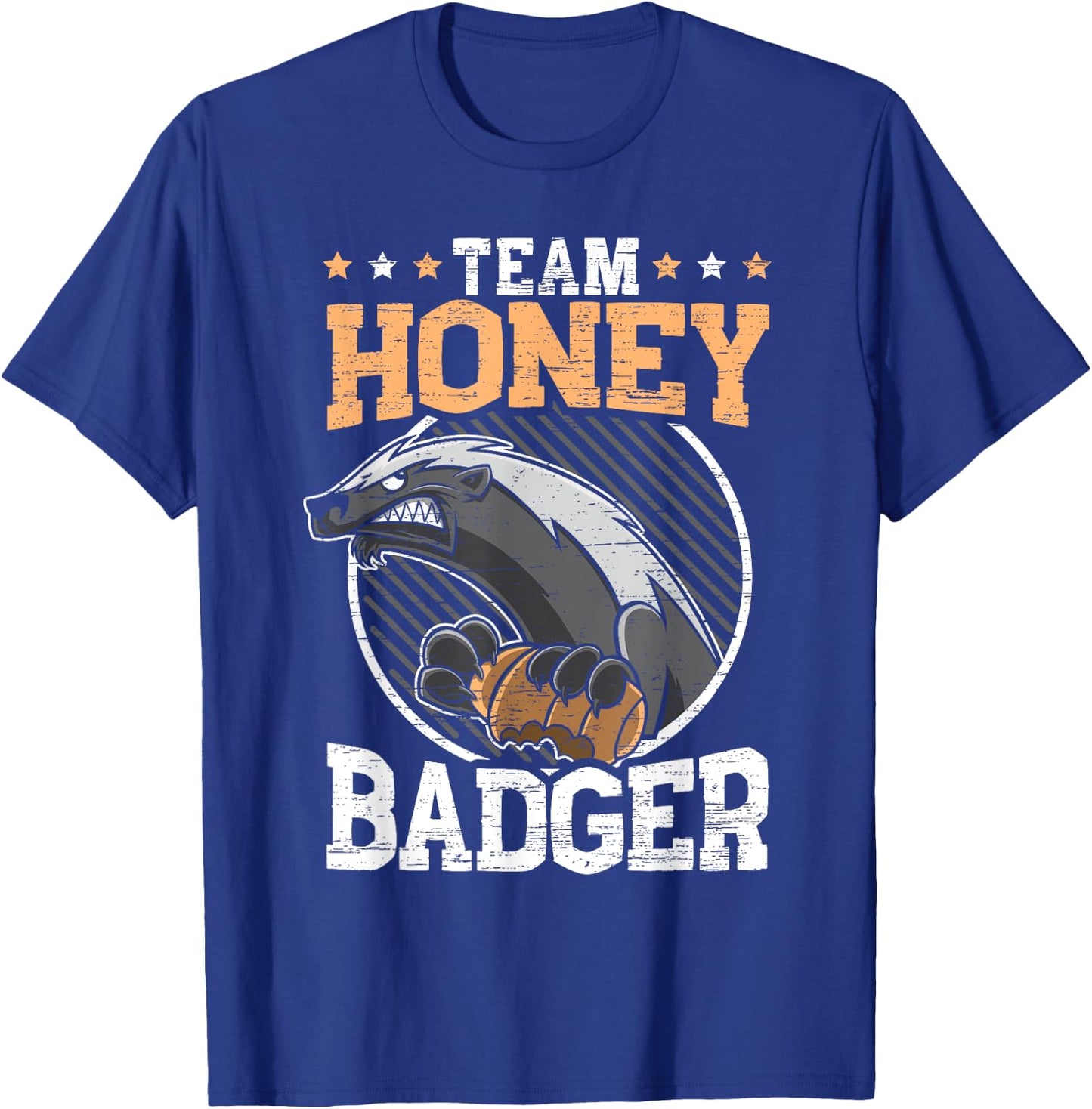 Team Honey Badger Fearless Animal Ratel Courageous Carnivore T-Shirt - T-Shirt | Royal