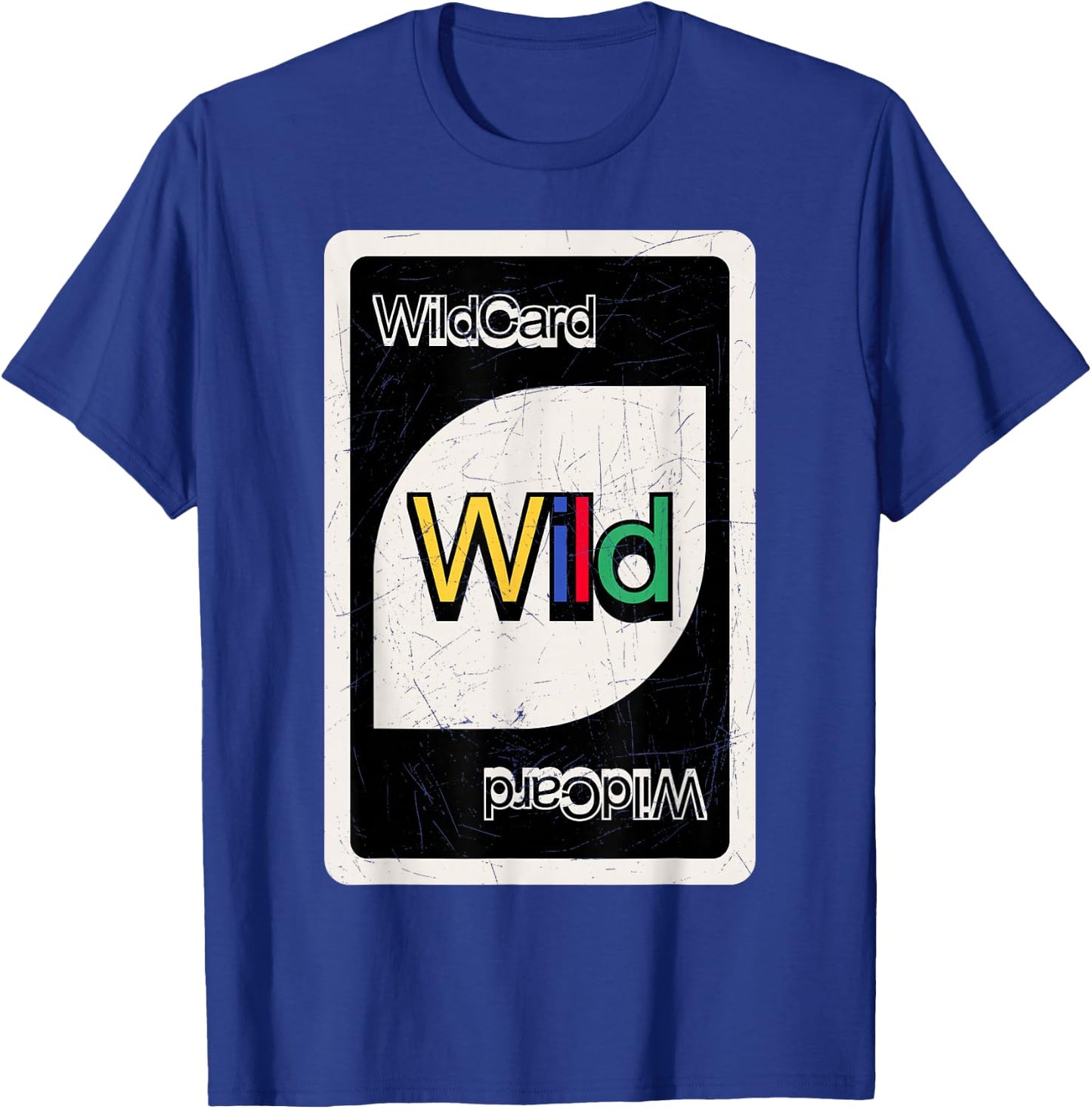 Always Be The Wildcard - Retro Re-Design Wild Card T-Shirt - T-Shirt | Royal