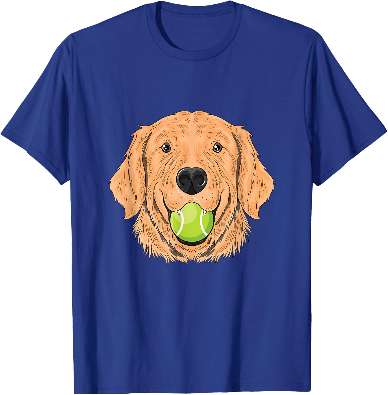 Dog Tennis Ball Golden Retriever Court Racket Trainer Gift T-Shirt - T-Shirt | Royal