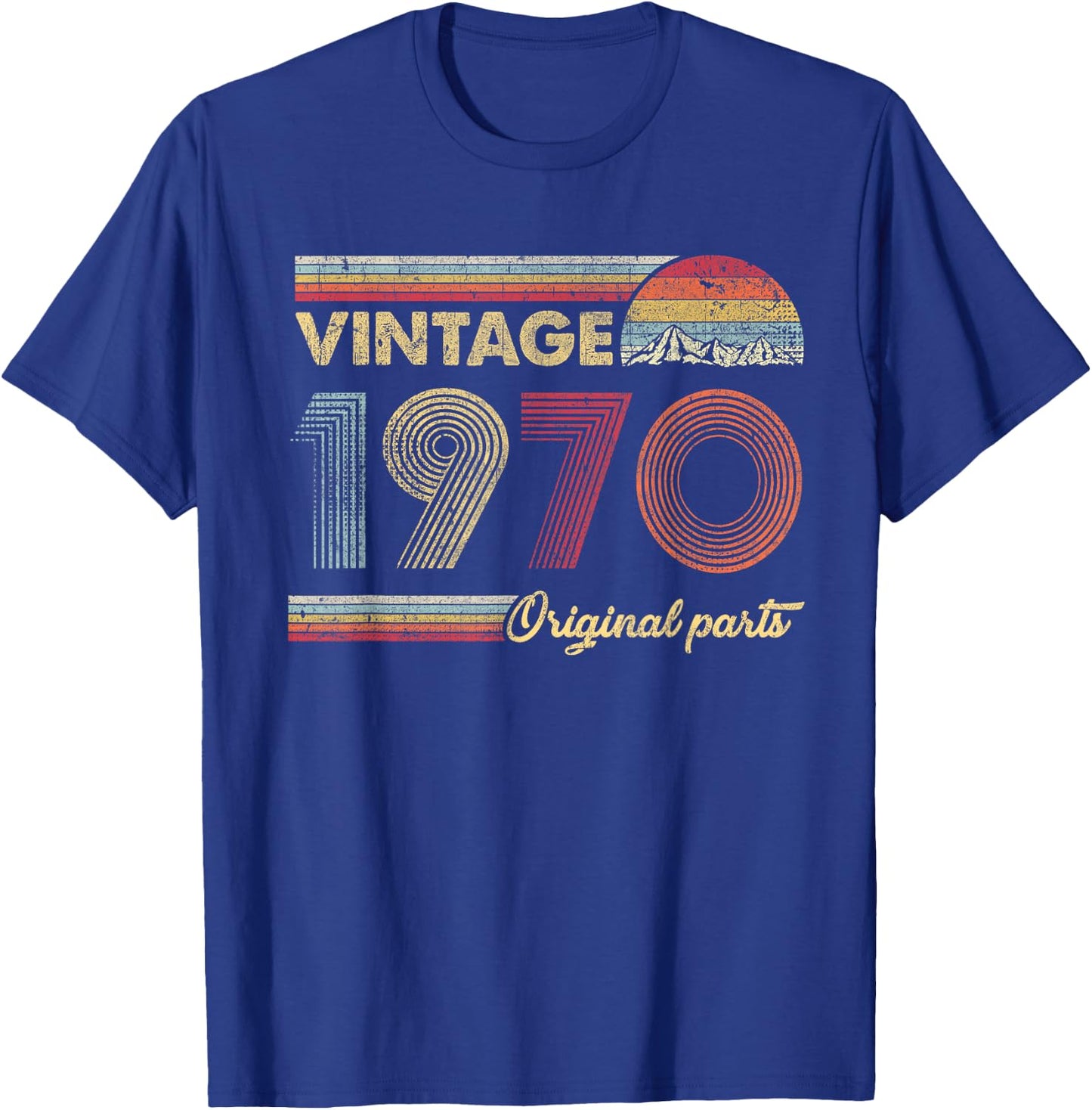Retro Original Parts 50th Vintage 1970 Birthday T-Shirt - T-Shirt | Royal