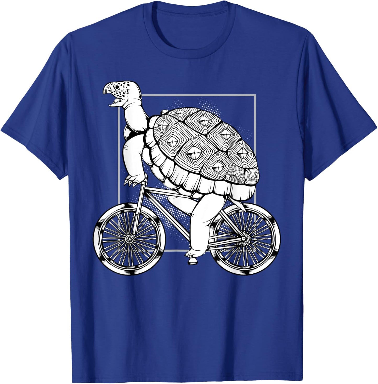 Turtle Cycling Bicycle Bicycling Riding Biking Tortoise T-Shirt - T-Shirt | Royal