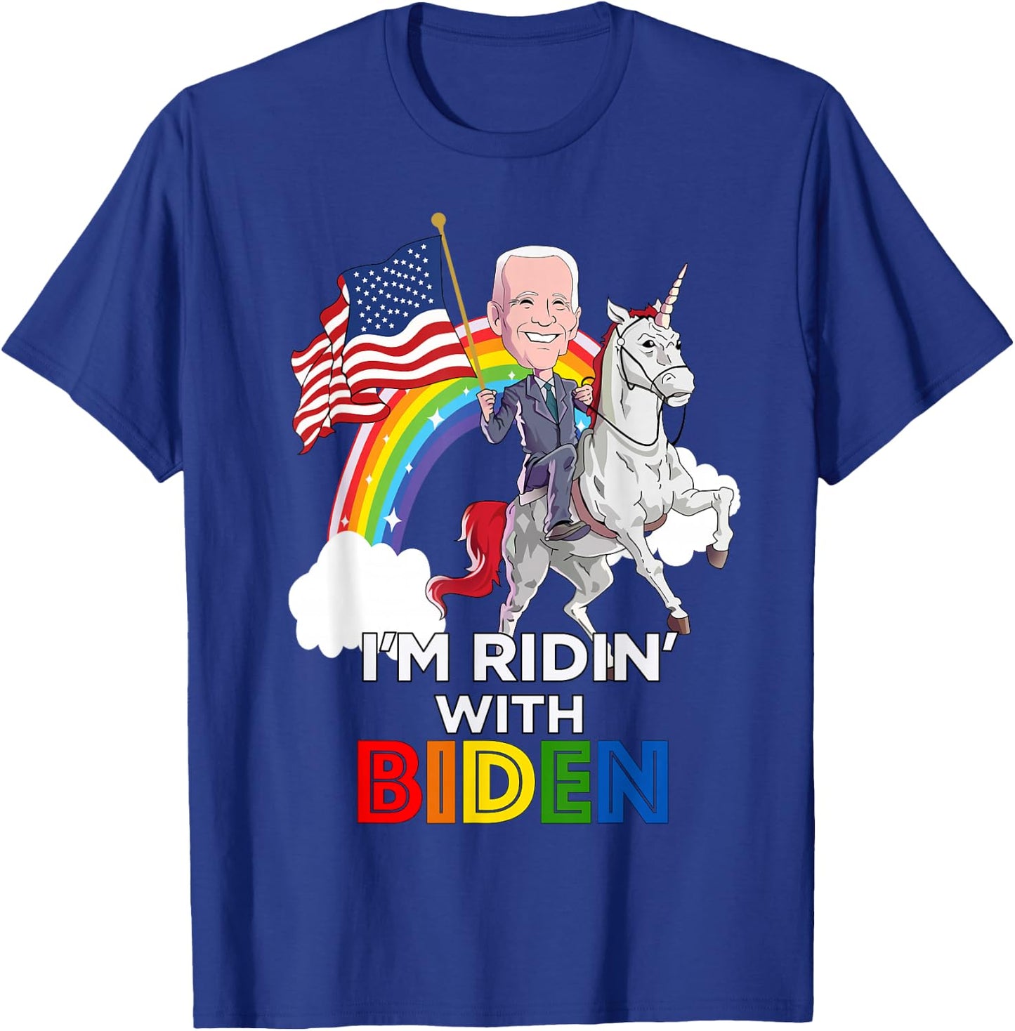 Ridin with Biden T-Shirt - T-Shirt | Royal