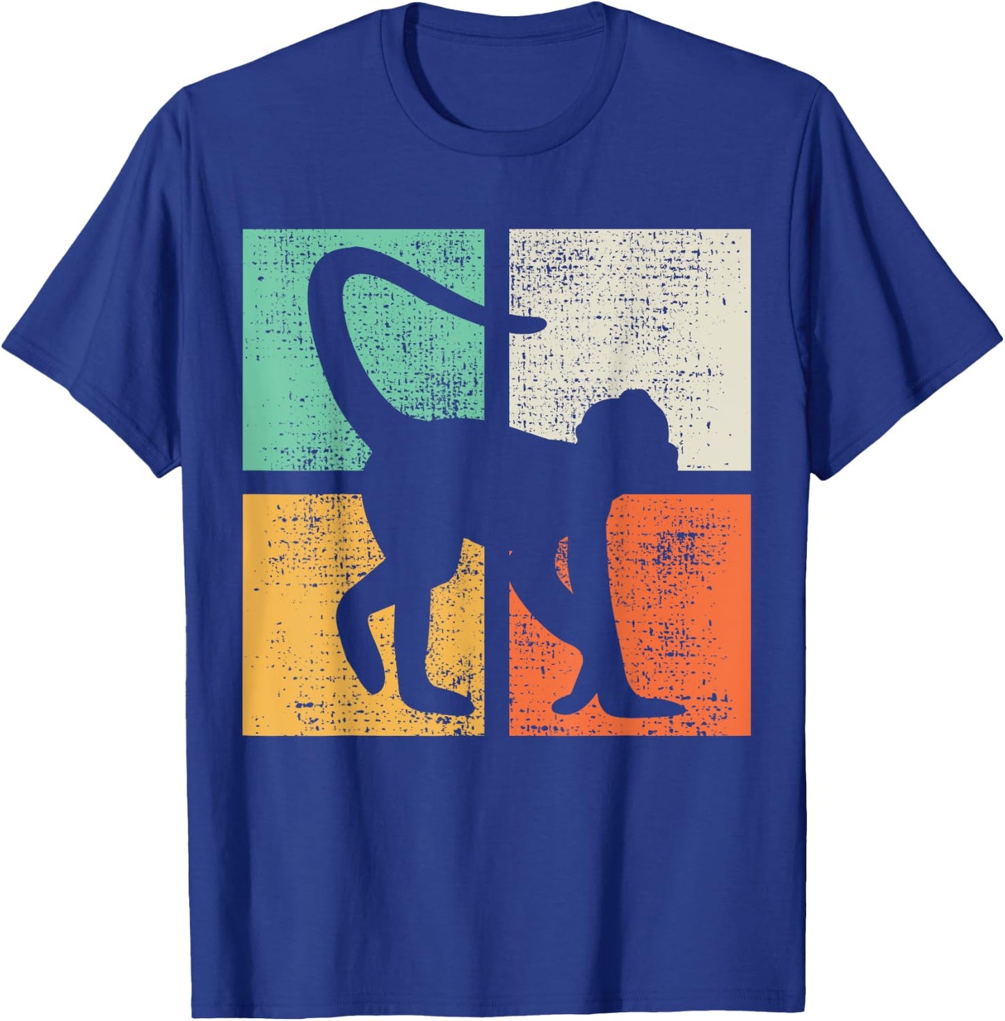 Spider Monkey Retro Vintage T-Shirt - T-Shirt | Royal