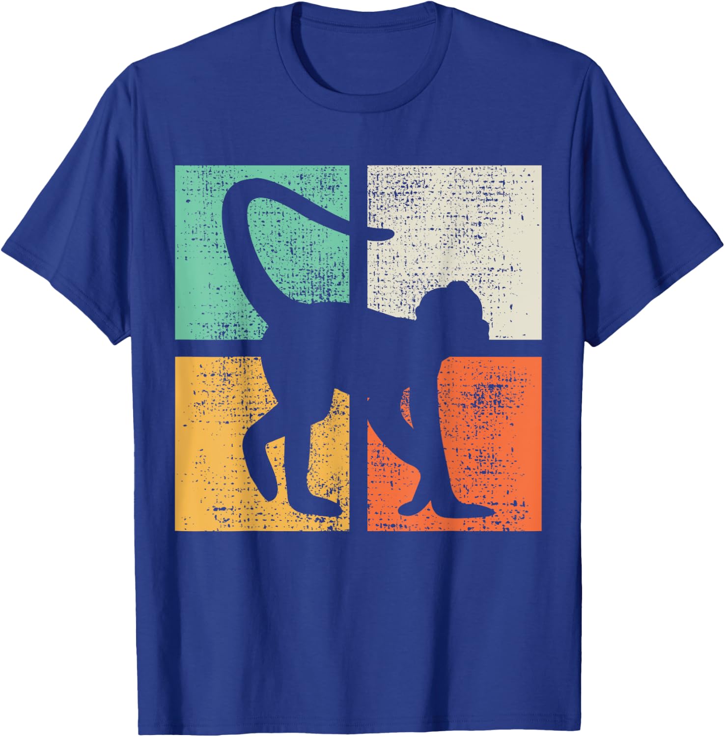 Spider Monkey Retro Vintage T-Shirt - T-Shirt | Royal