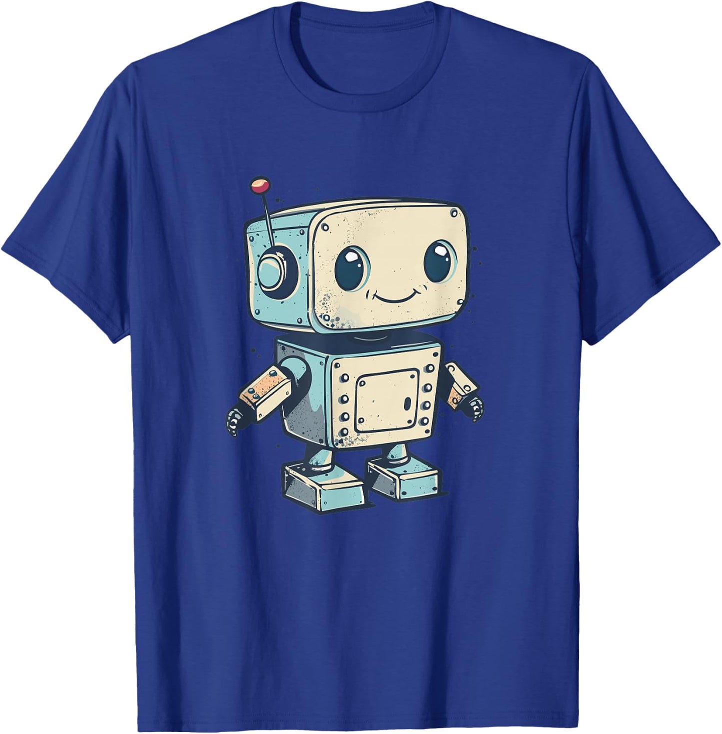 Cute little Robot, Vintage Kids Robot T-Shirt - T-Shirt | Royal