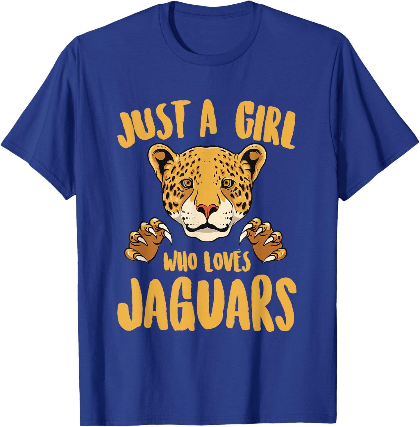 Just a Girl Who Loves Jaguars Funny Jaguar Women Girl T-Shirt - T-Shirt | Royal
