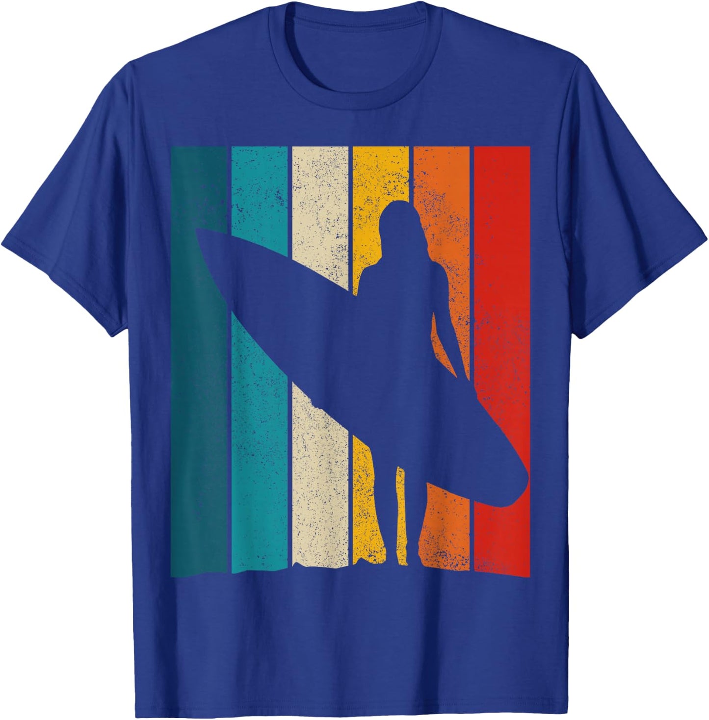 Surfer Girl Vintage Surf Beach Surfing Surfing Surfing Gift T-Shirt - T-Shirt | Royal