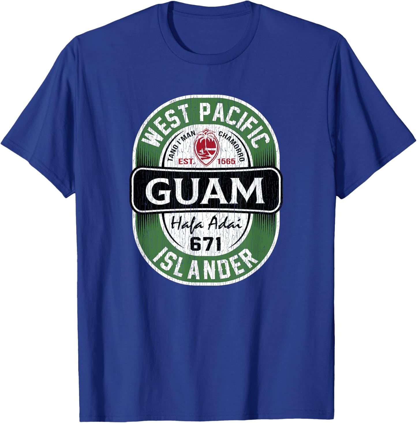 Hafa Adai - Vintage Guam T-Shirt - T-Shirt | Royal