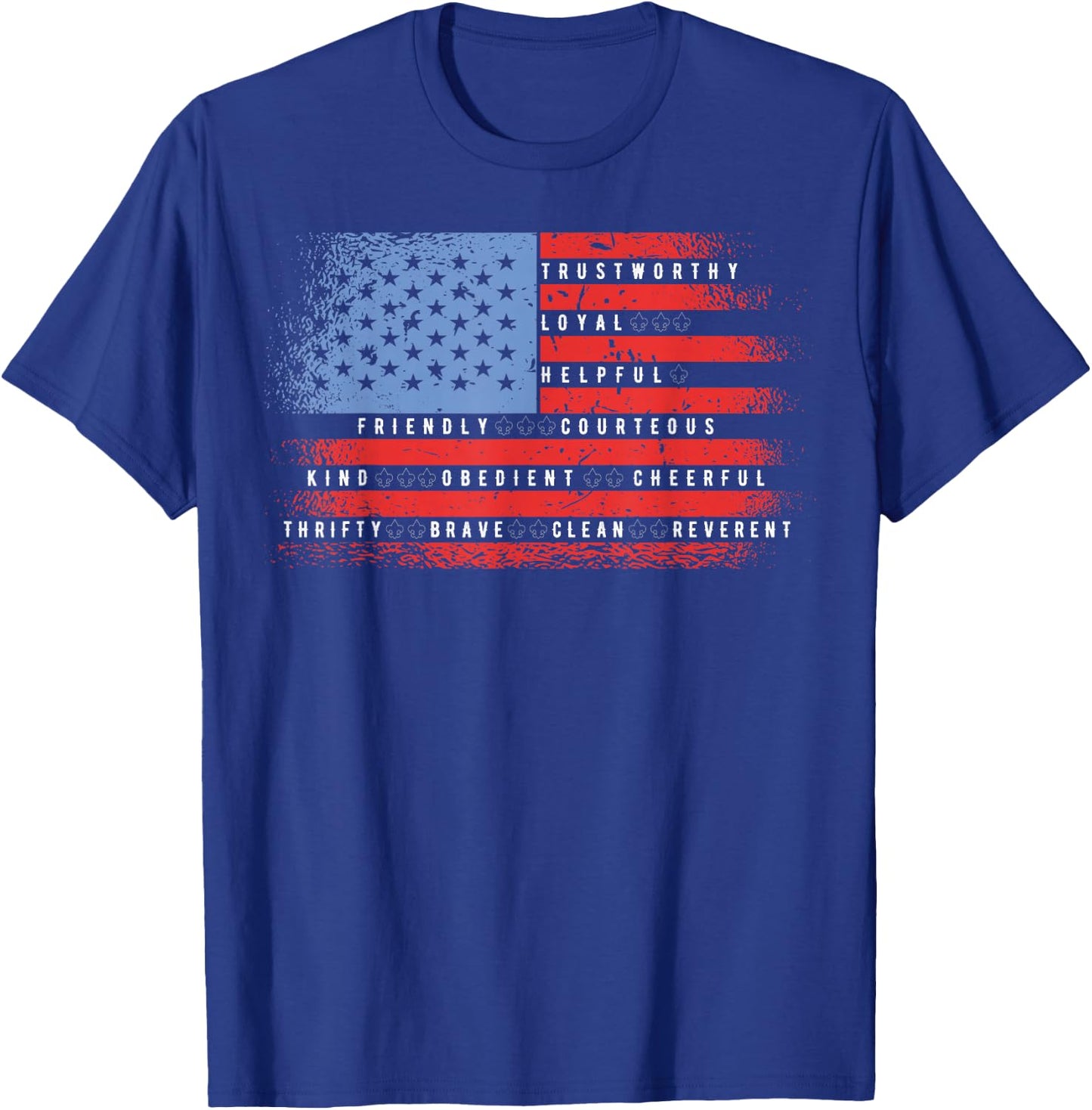 Vintage American Scouting Scout for a Camping Nature Hiking T-Shirt - T-Shirt | Royal