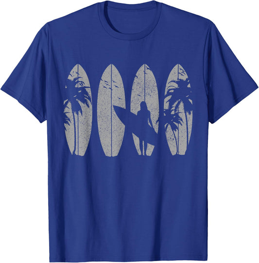 Surfer Vintage Surf Surfboard Surfing Surfing Surfing Gift T-Shirt - T-Shirt | Royal