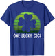 One Lucky Gigi Gift Shamrock Sunset Irish St Patricks Day T-Shirt - T-Shirt | Royal