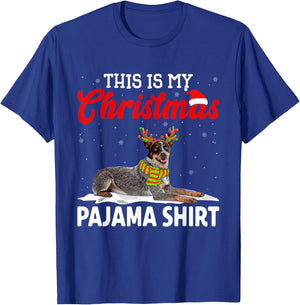 This Is My Christmas Pajama Shirt Australian Cattle Dog T-Shirt - T-Shirt | Royal