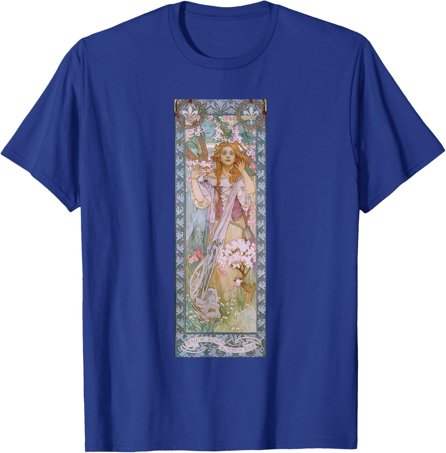 Jeanne d'Arc by Mucha | Art Nouveau Famous Artworks T-Shirt - T-Shirt | Royal