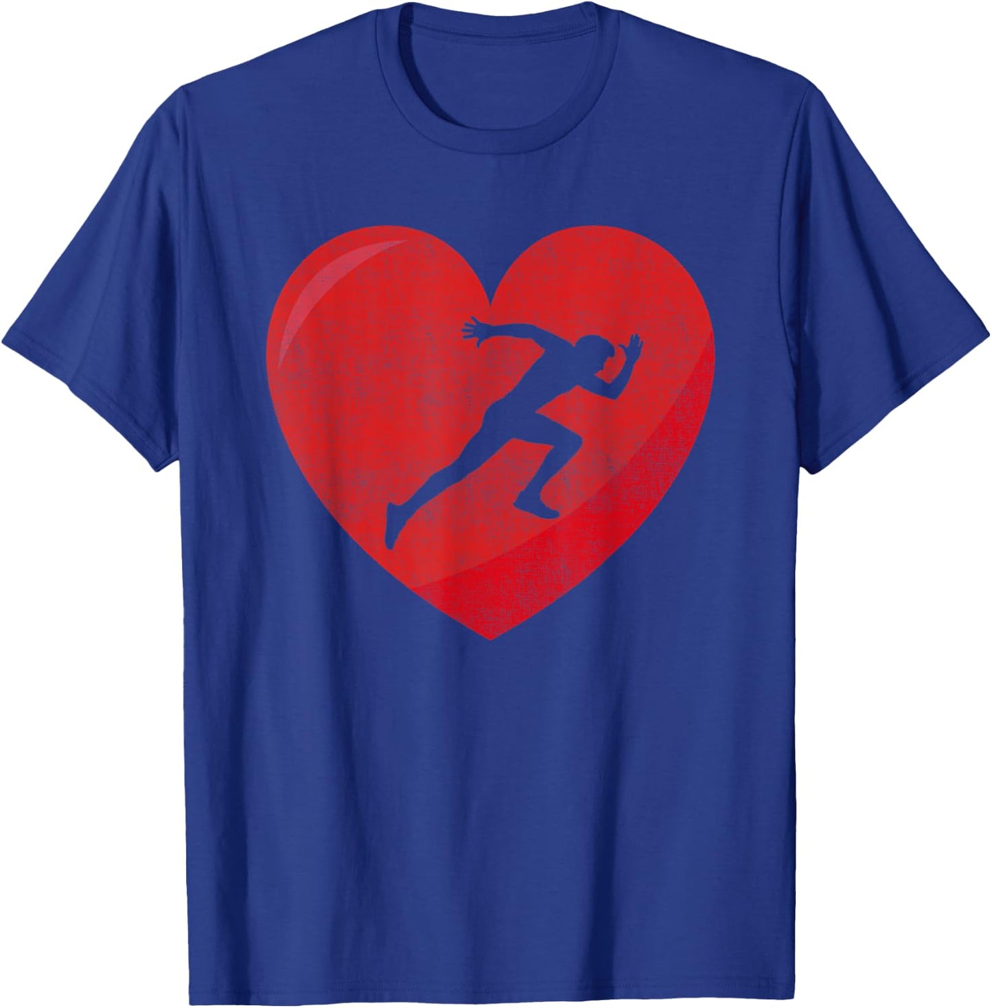 Heart Lover Running Gift Valentines Day Women T-Shirt - T-Shirt | Royal