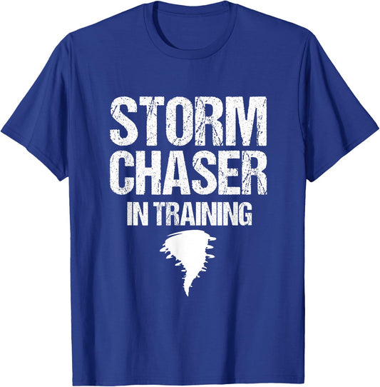Storm Chaser Chasing Weather Hurricane Tornado Twister Gift T-Shirt - T-Shirt | Royal