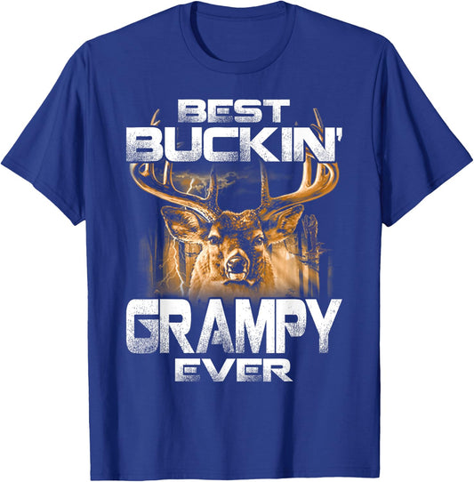 Best Buckin' Grampy Ever Deer Hunting Bucking Father T-Shirt - T-Shirt | Royal