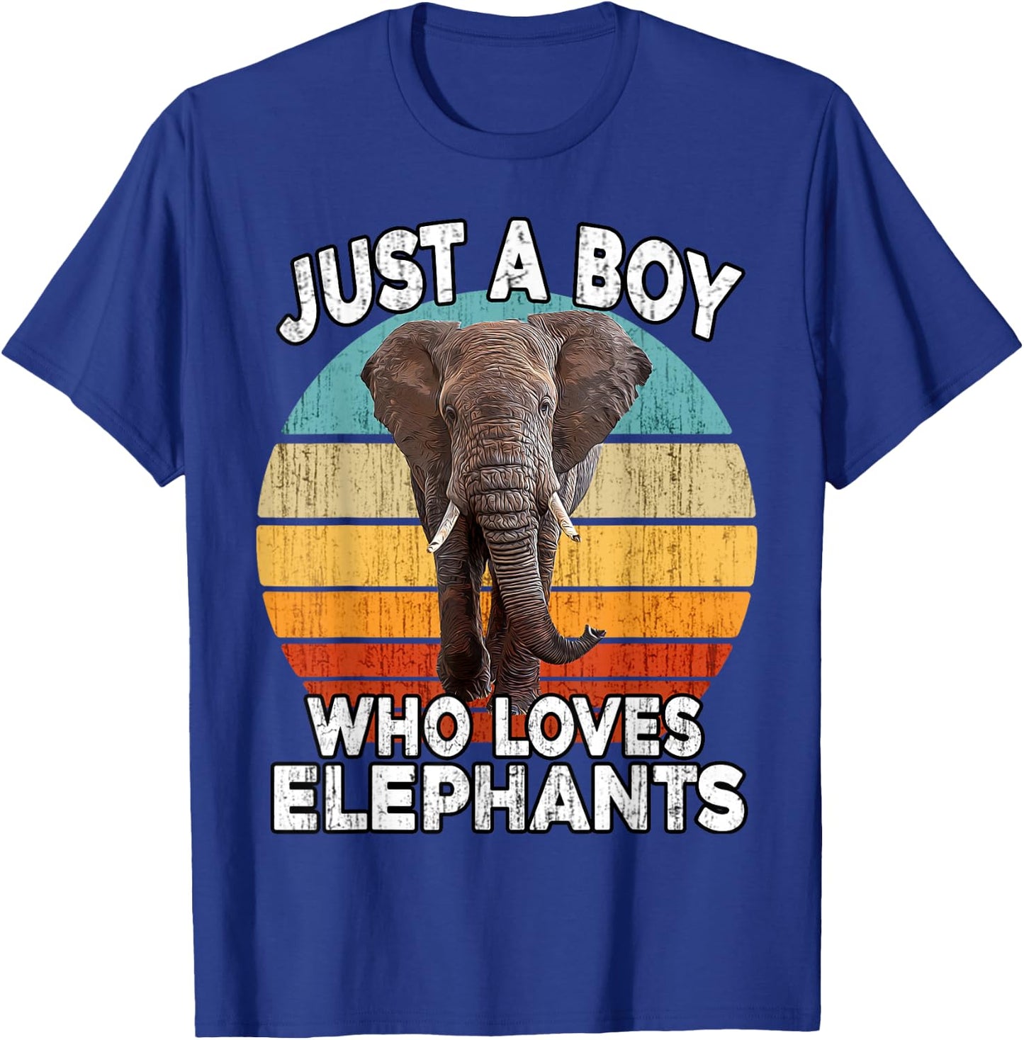 Funny Elephant Lovers - Just A Boy Who Loves Elephants T-Shirt - T-Shirt | Royal