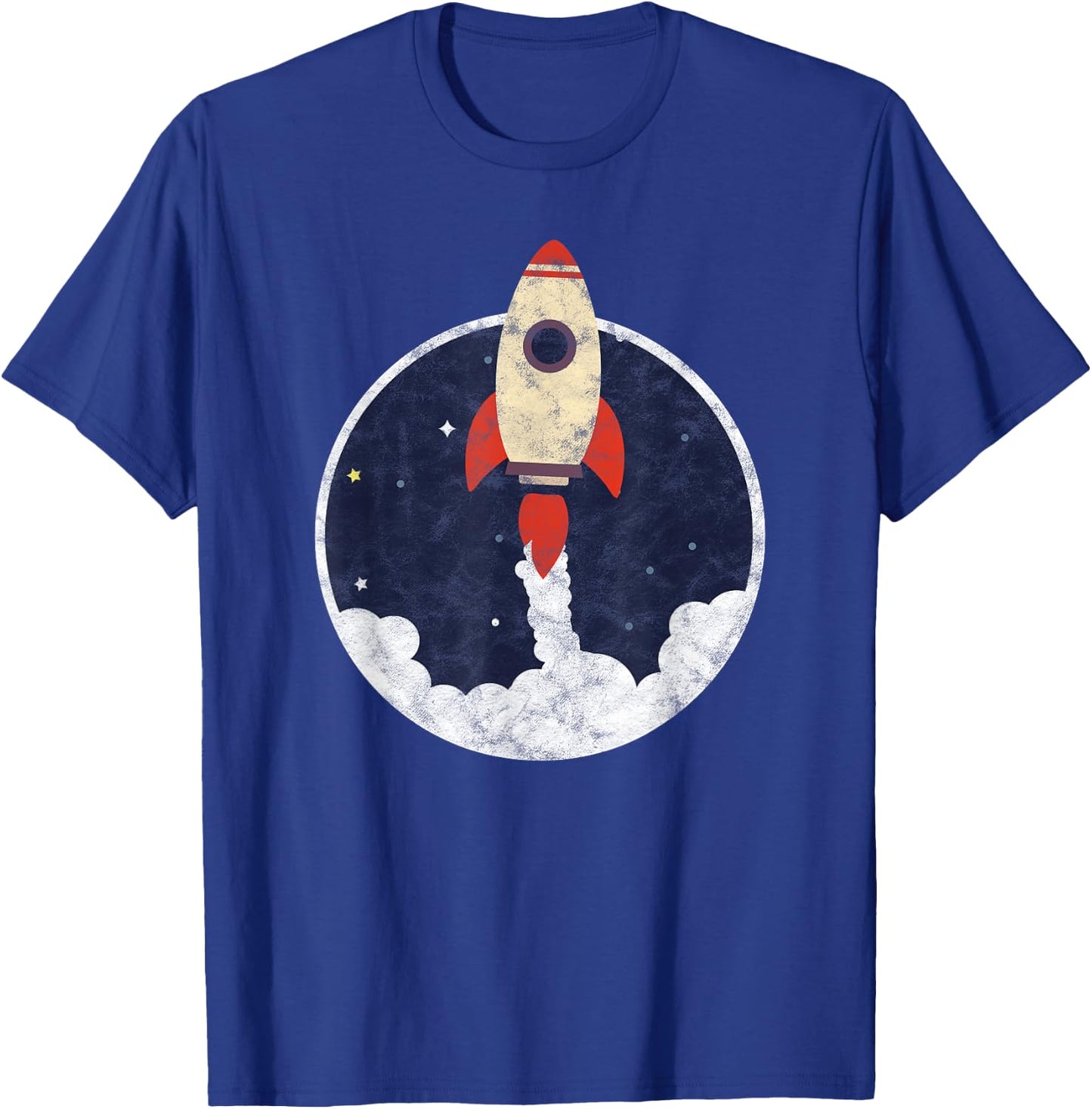 Space Shuttle Cute Little Rocket Spaceship Astronaut T-Shirt - T-Shirt | Royal
