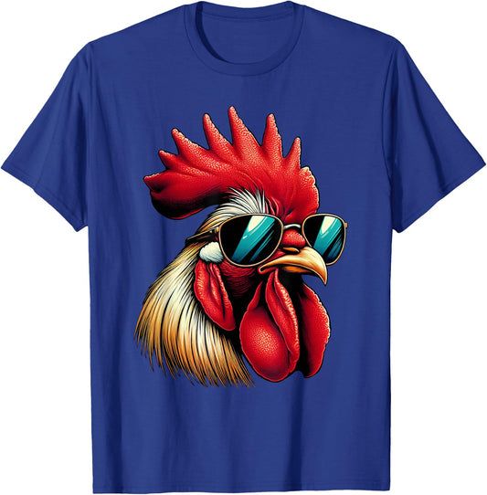Cool Rooster Design Women Kids Chicken Rooster Lover T-Shirt - T-Shirt | Royal