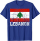 Lebanon Lebanese Flag Pride Family Roots Men Women Gift T-Shirt - T-Shirt | Royal