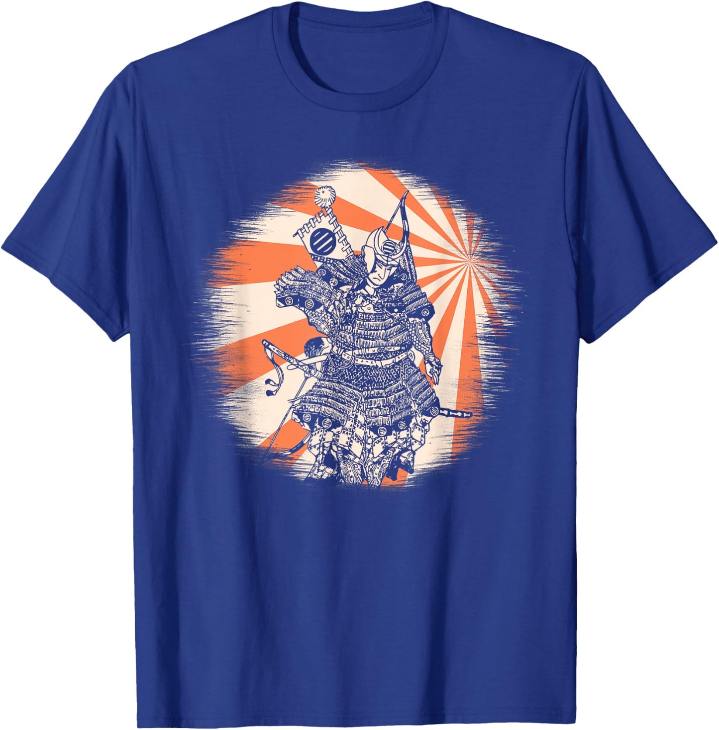 Japanese Art Samurai Japanese Retro Art Print T-Shirt - T-Shirt | Royal