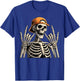 Retro Skeleton Halloween Rock Hand Sign Rock N Roll 90s T-Shirt - T-Shirt | Royal