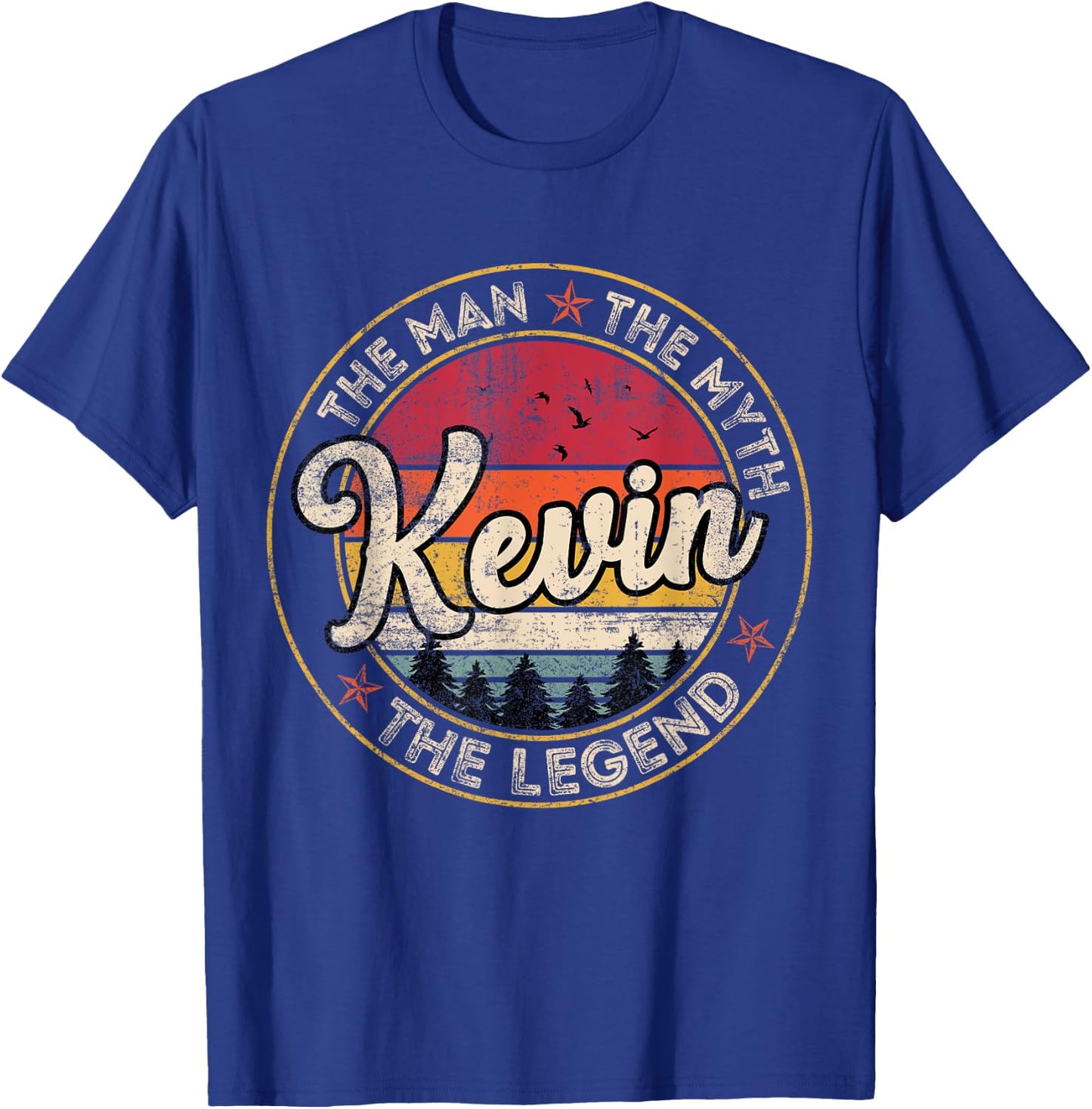 Kevin The Man The Myth The Legend Personalized Name T-Shirt - T-Shirt | Royal