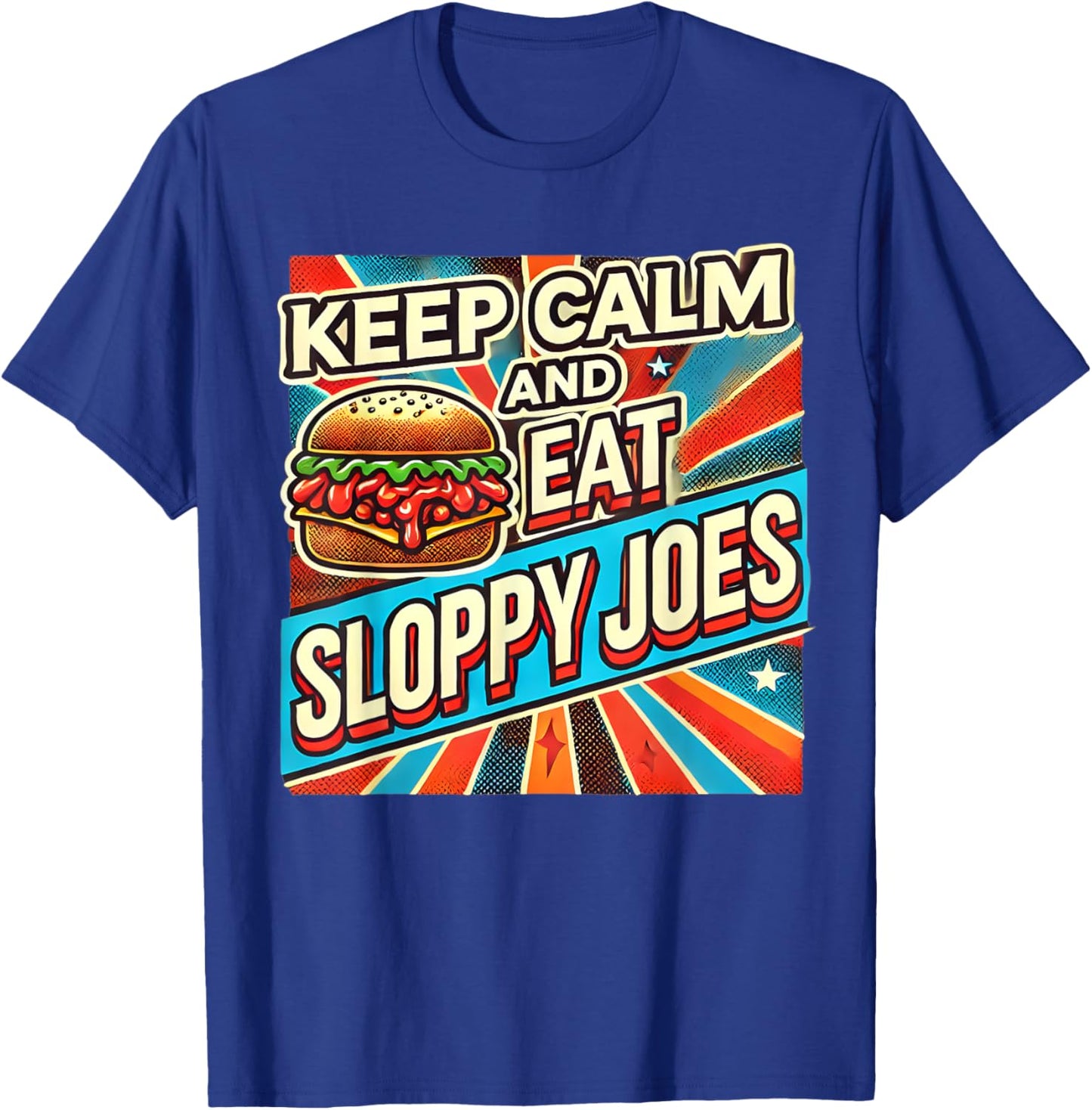 Funny Sloppy Joe Enthusiast | Retro Vintage Sloppy Joe T-Shirt - T-Shirt | Royal
