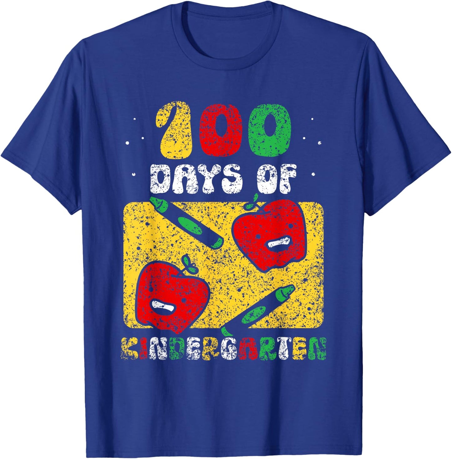 100 Days Of Kindergarten Child Kids Cute T-Shirt - T-Shirt | Royal