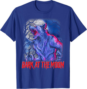 Bark at the Moon! Howling Werewolf T-Shirt - T-Shirt | Royal