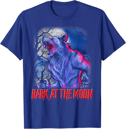 Bark at the Moon! Howling Werewolf T-Shirt - T-Shirt | Royal