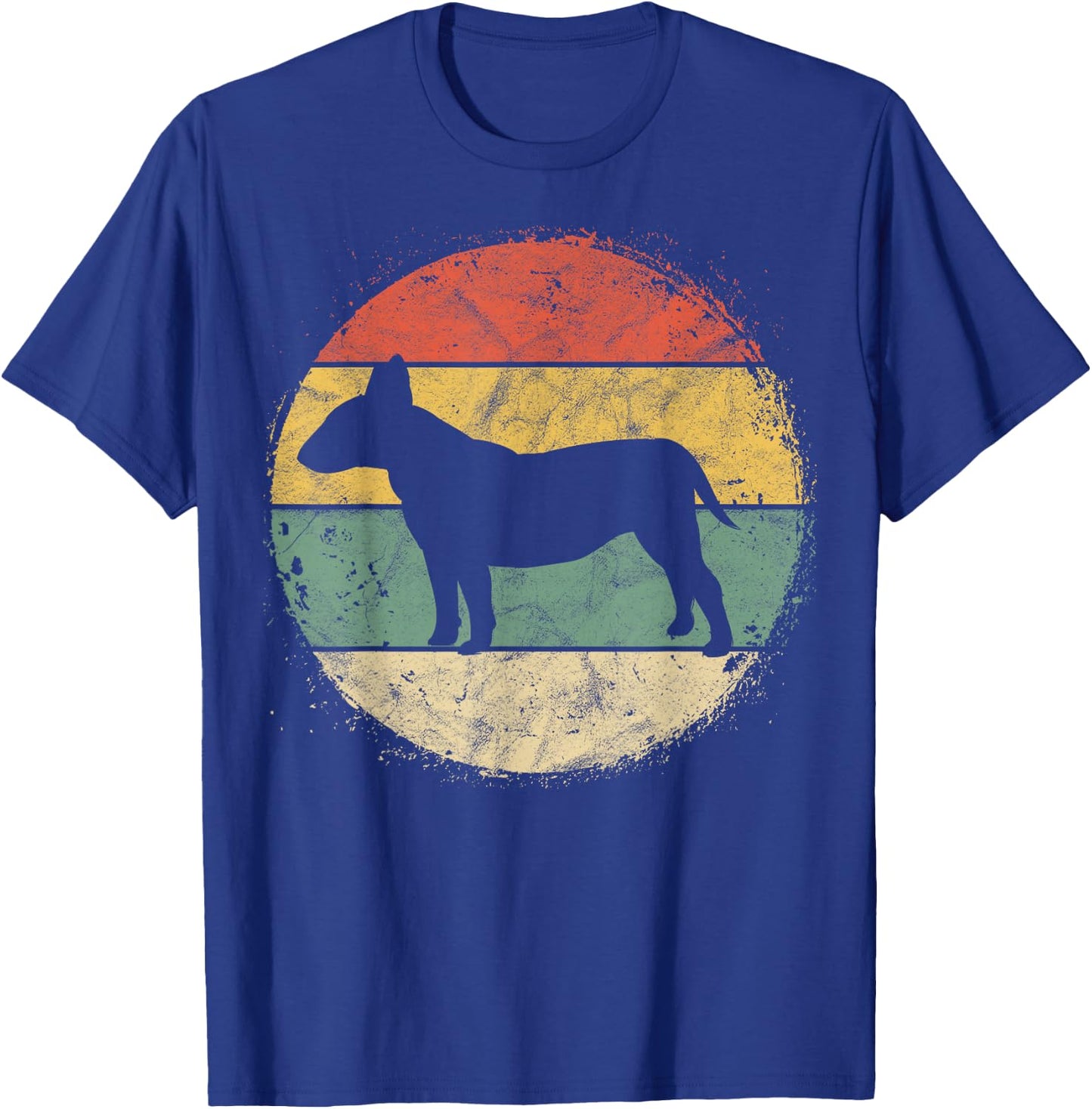Circular Retro Bull Terrier Owner Bully Parents Dog Mom T-Shirt - T-Shirt | Royal