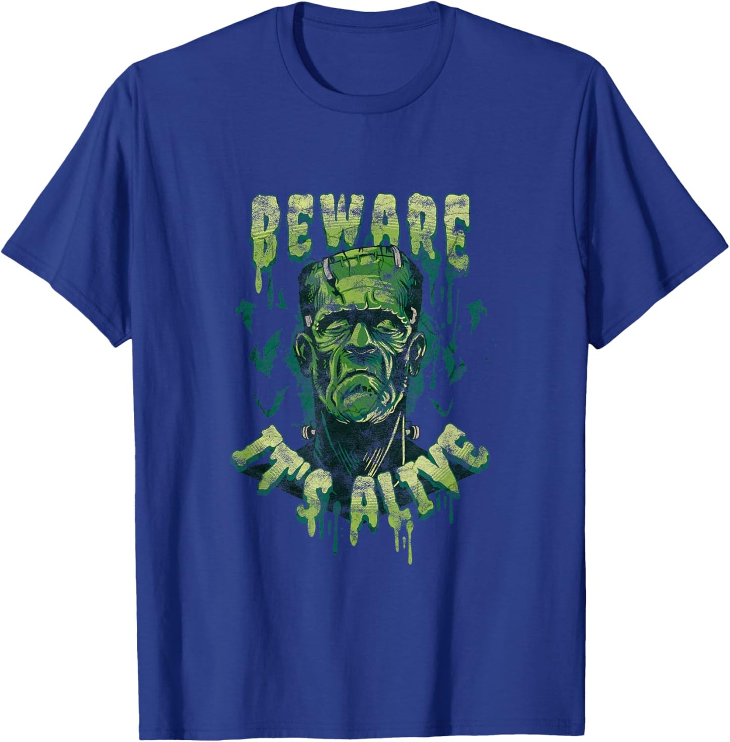 Beware It's Alive Frankenstein's Monster Halloween T-Shirt - T-Shirt | Royal