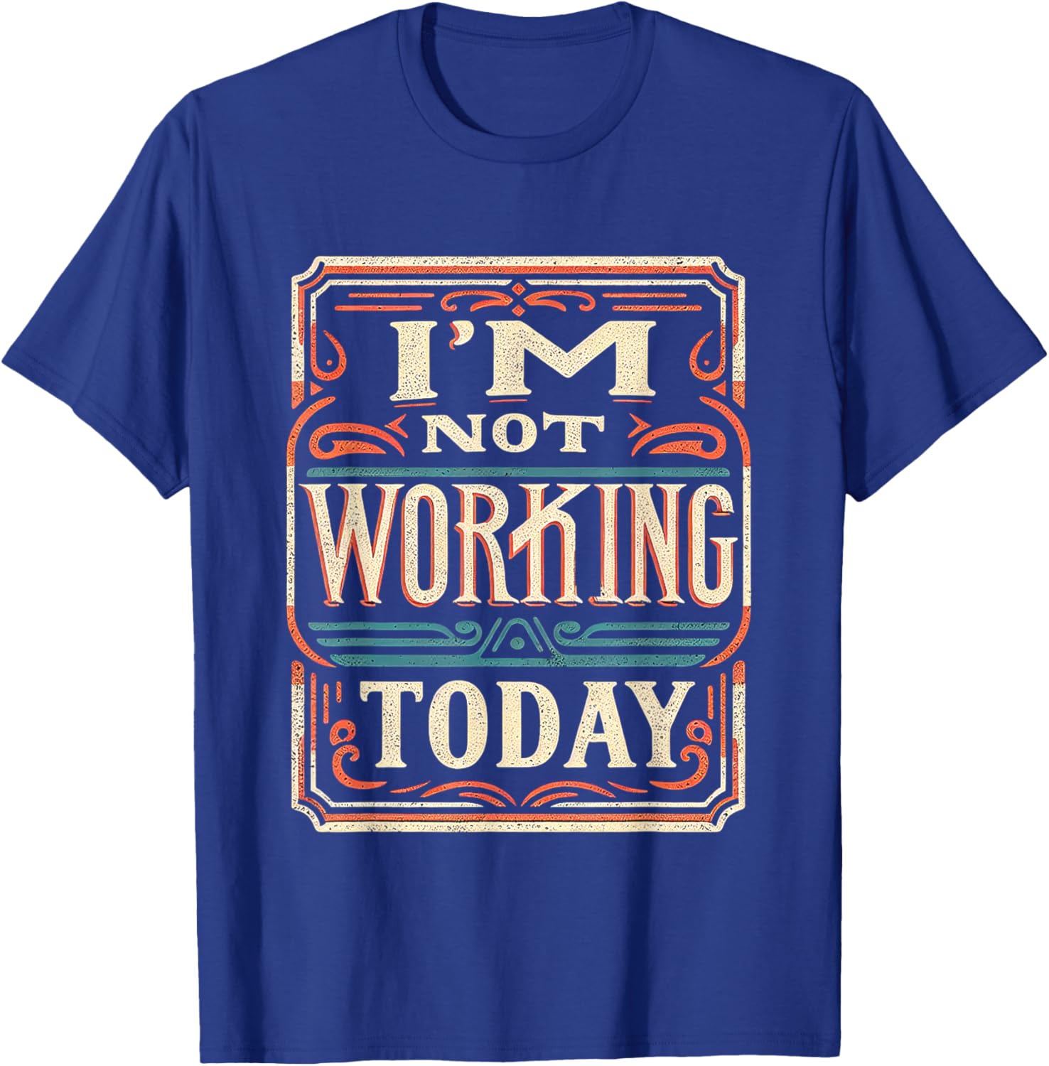 Employee FH -Adult - Home Theme Letter Print - Black - Small - Short Sleeve T-Shirt - T-Shirt | Royal