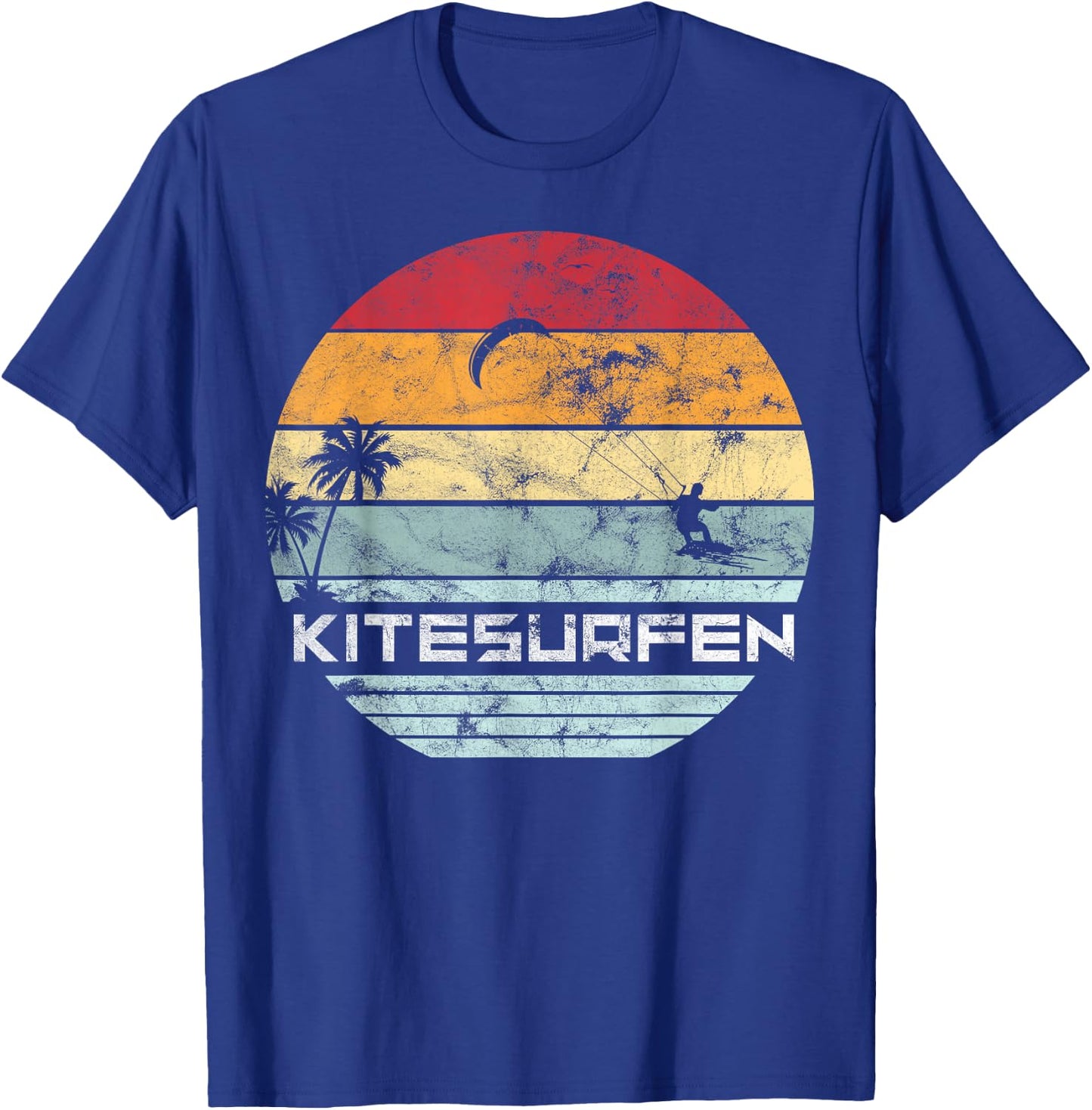 Vintage KITE Surfer Kiting Kiteboarding Retro Kitesurfing T-Shirt - T-Shirt | Royal